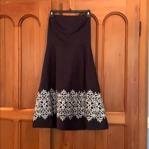 Cute navy strapless dress